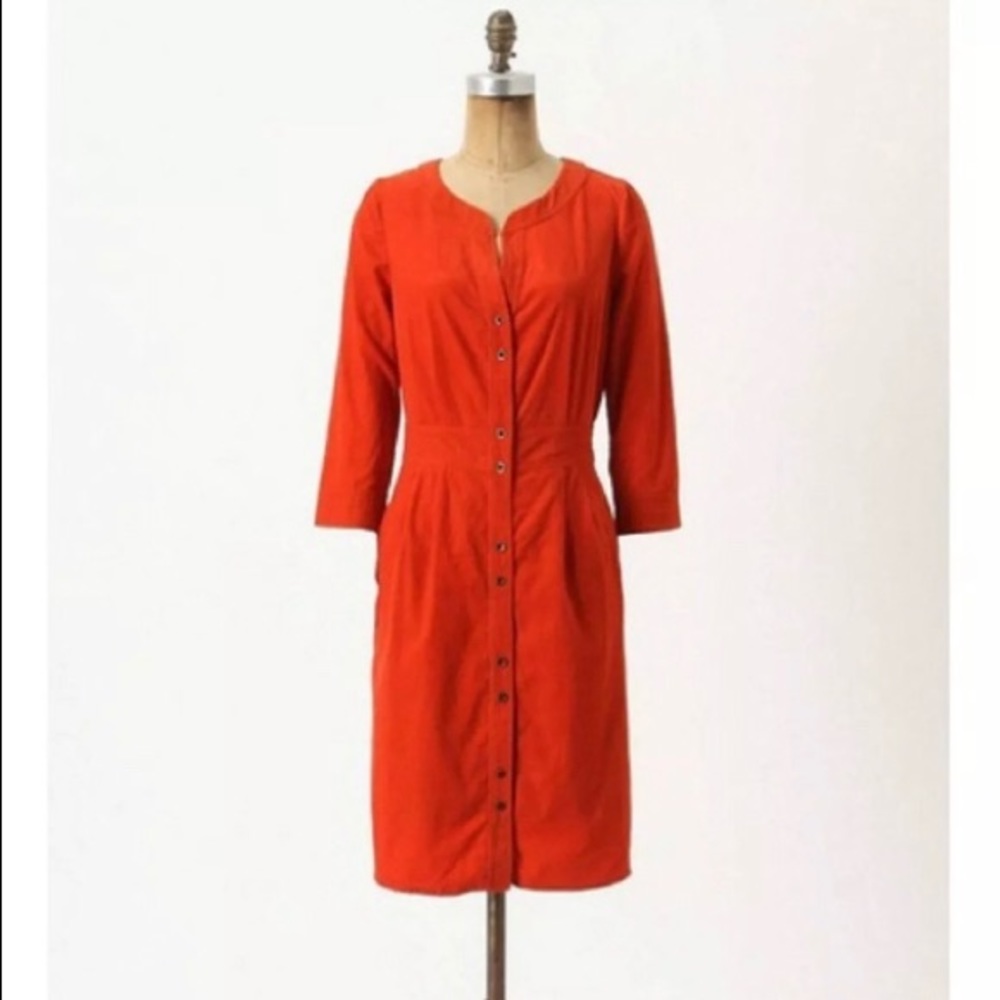 Anthropologie Maeve “Anaheim” Corduroy Shirtdress